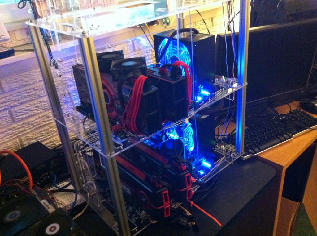 Bitcoin miner in clear case